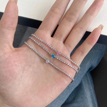 [Echo Fine ]0.5 Carat Elegant Romantic Heart Shape Lover Bracelet