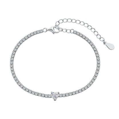 [Echo Fine ]0.5 Carat Elegant Romantic Heart Shape Lover Bracelet