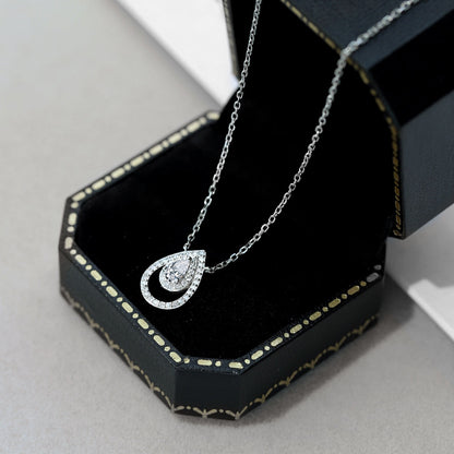 [Echo Fine ]Sparkling Pear Cut Necklace