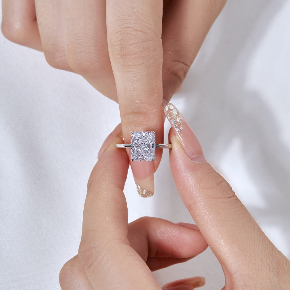 [Echo Fine ]4.0 Carat Ornate Enchanting Radiand Cut Banquet Ring