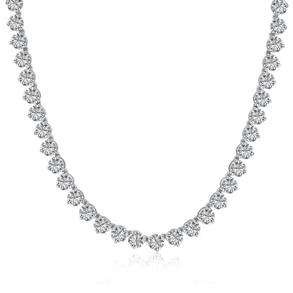 [Echo Fine ]Ornate Heart Cut Tennis Necklace