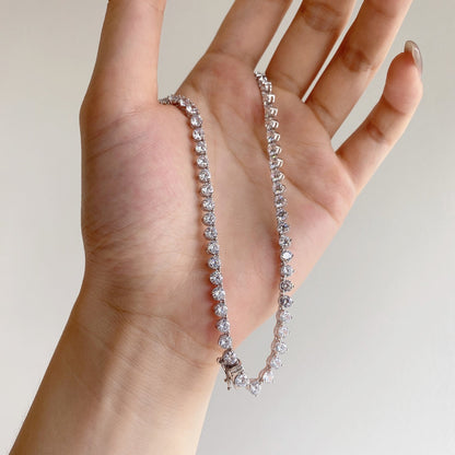 [Echo Fine ]Ornate Heart Cut Tennis Necklace