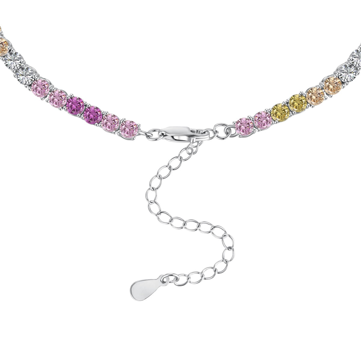 [Echo Fine ]Delicate Colorful Tennis Necklace