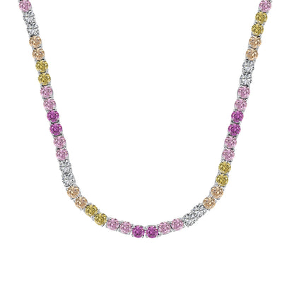 [Echo Fine ]Delicate Colorful Tennis Necklace