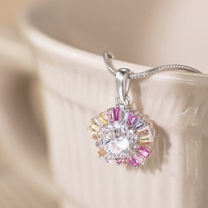[Echo Fine ]Charming Flower Colorful Necklace