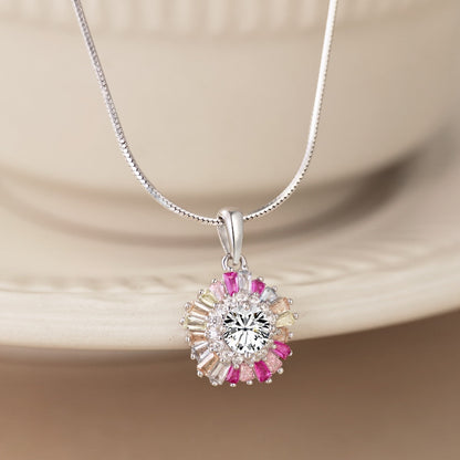 [Echo Fine ]Charming Flower Colorful Necklace