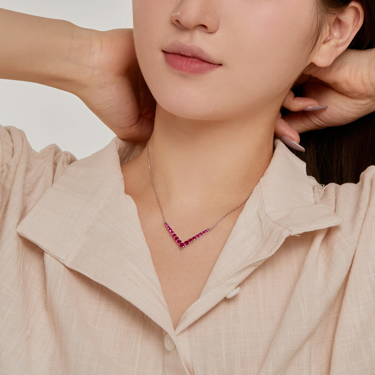 [Echo Fine ]Ornate Round Cut Necklace
