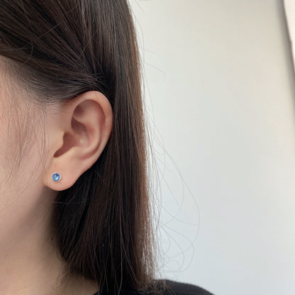 [Echo Fine ]Sparkling Colorful Round Shape Earrings