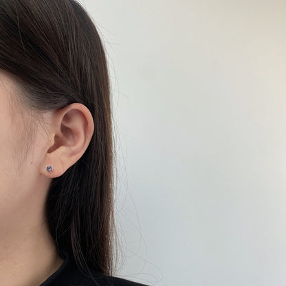 [Echo Fine ]Sparkling Colorful Round Shape Earrings