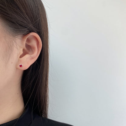 [Echo Fine ]Sparkling Colorful Round Shape Earrings