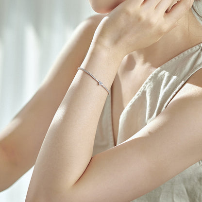 [Echo Fine ]0.5 Carat Elegant Romantic Heart Shape Lover Bracelet