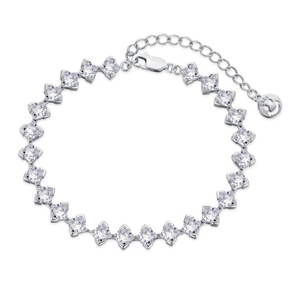 [Echo Fine ]0.5 Carat Ornate Princess Cut Daily Bracelet