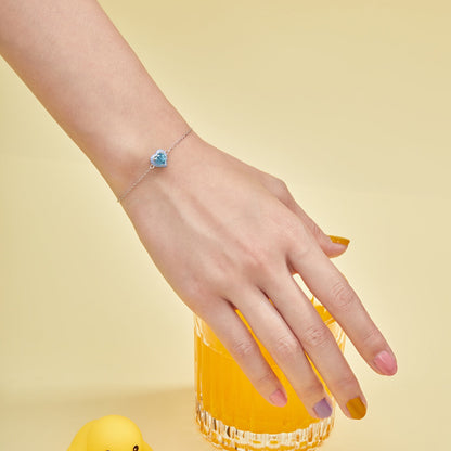 [Echo Fine ]Sparkling Romantic Heart Shape Lover Bracelet