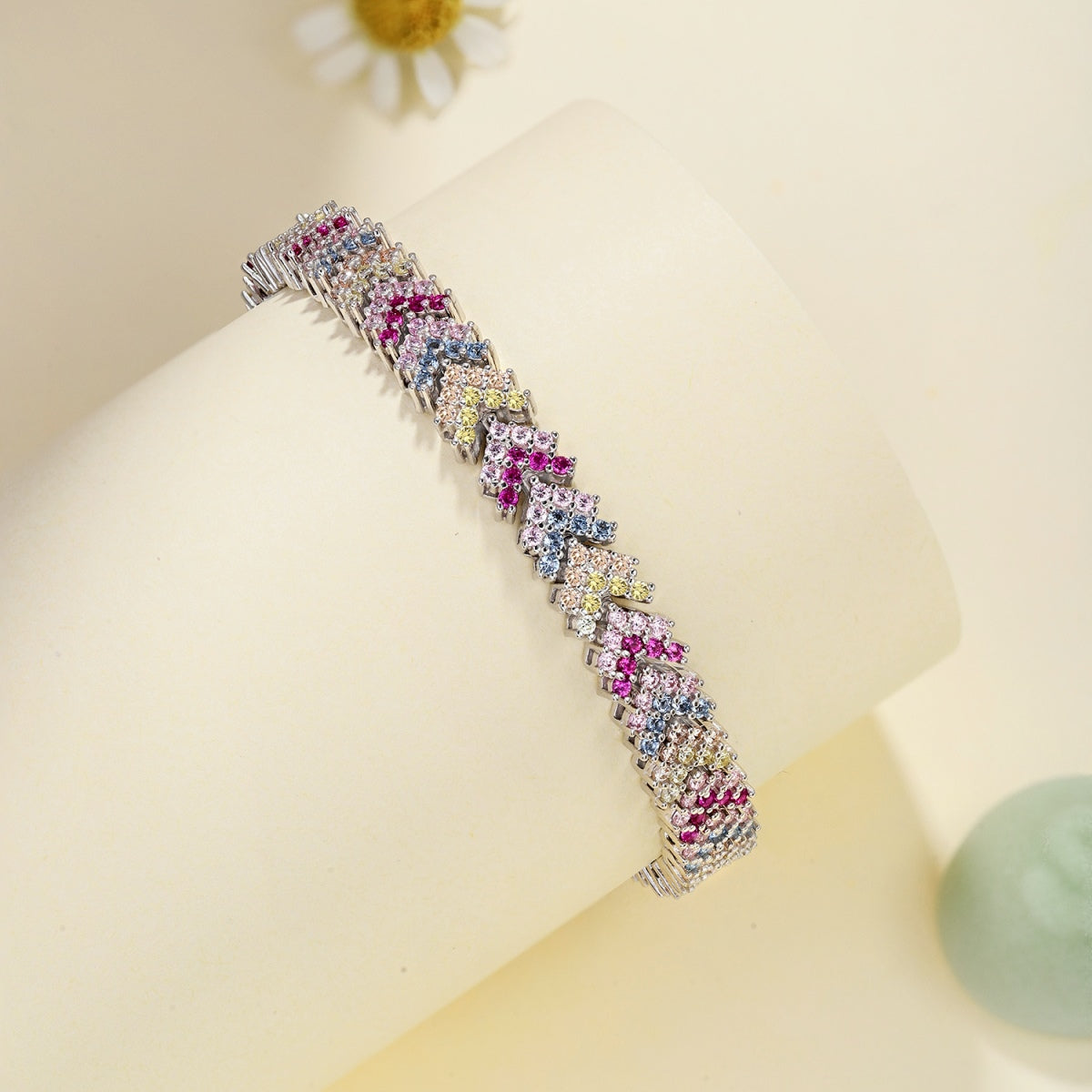 [Echo Fine ]Ornate Sparkling Round Cut Party Bracelet