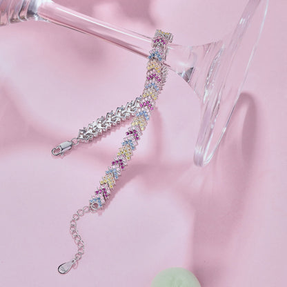 [Echo Fine ]Ornate Sparkling Round Cut Party Bracelet