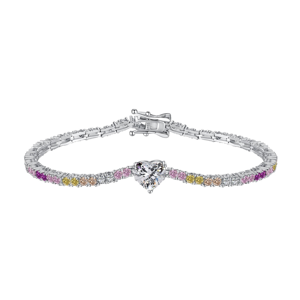 [Echo Fine ]Delicate Romantic Heart Shape Lover Bracelet