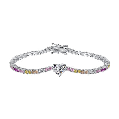 [Echo Fine ]Delicate Romantic Heart Shape Lover Bracelet