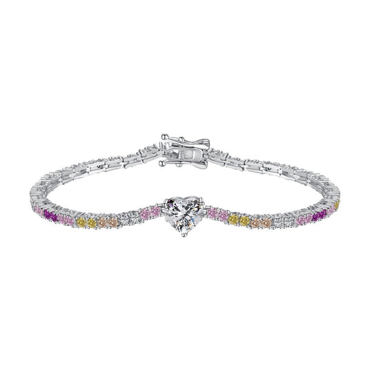 [Echo Fine ]Delicate Romantic Heart Shape Lover Bracelet