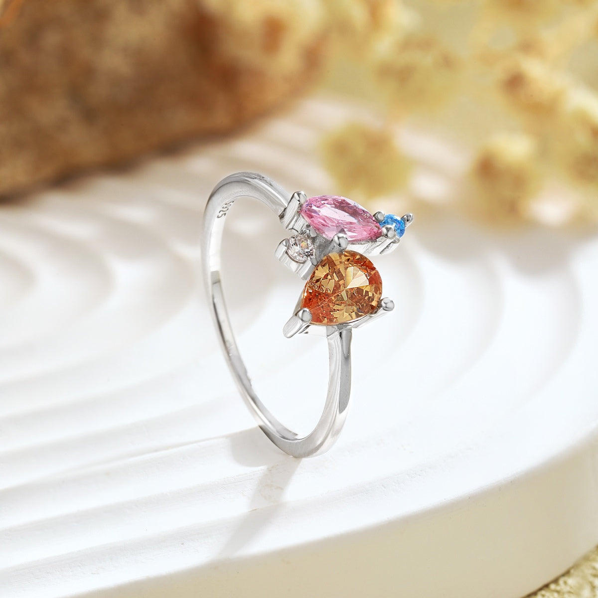 [Echo Fine ]Radiant Colorful Multi Cut Daily Ring