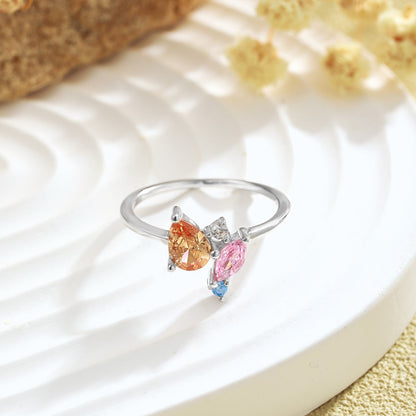 [Echo Fine ]Radiant Colorful Multi Cut Daily Ring