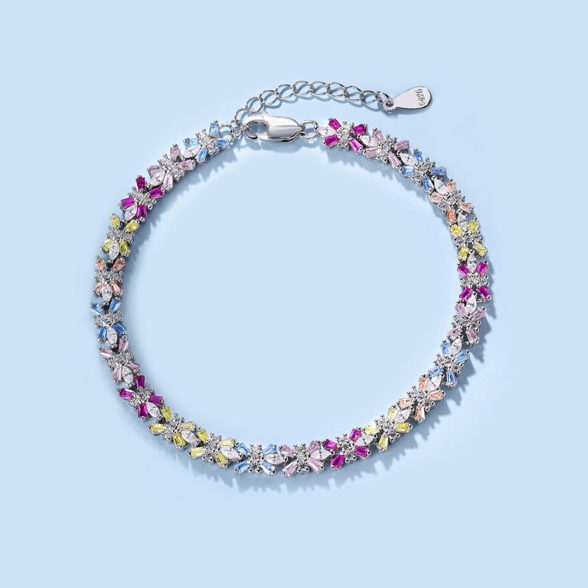 [Echo Fine ]Radiant Colorful Emerald Cut Party Bracelet