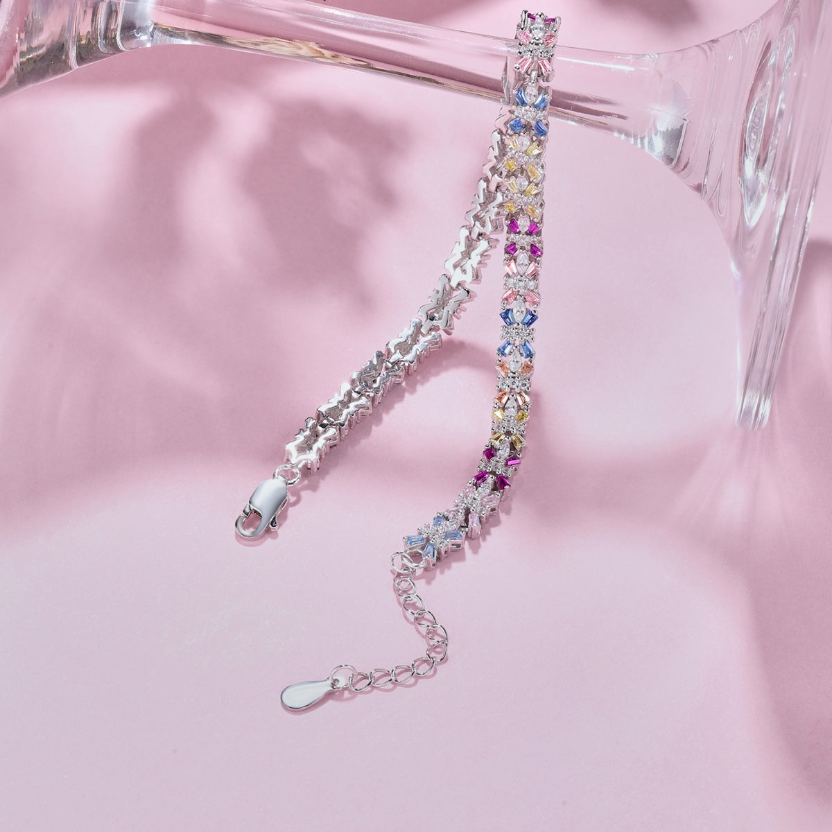 [Echo Fine ]Radiant Colorful Emerald Cut Party Bracelet