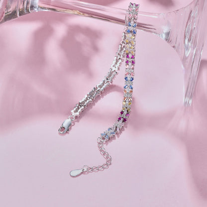 [Echo Fine ]Radiant Colorful Emerald Cut Party Bracelet