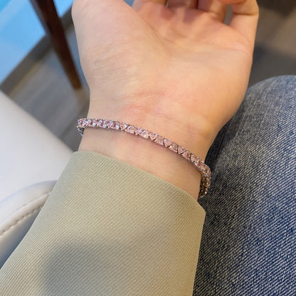 [Echo Fine ]Dazzling Romantic Heart Shape Lover Bracelet