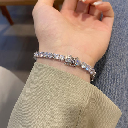 [Echo Fine ]Ornate Sparkling Round Cut Wedding Bracelet