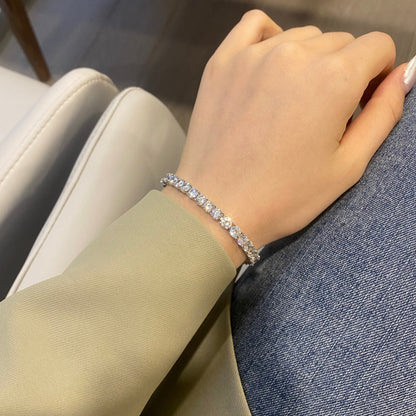 [Echo Fine ]Ornate Sparkling Round Cut Wedding Bracelet