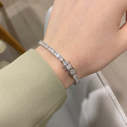 [Echo Fine ]Luxurious Ornate Round Cut Tennis Bracelet