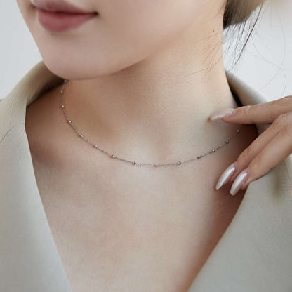 [Echo Fine ]Small Bead Clavicle Chain Simple Necklace