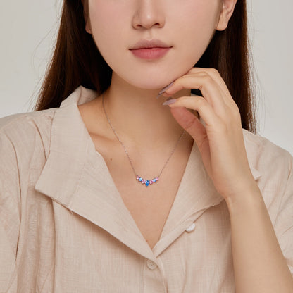 [Echo Fine ]Dainty Colorful Heart Necklace