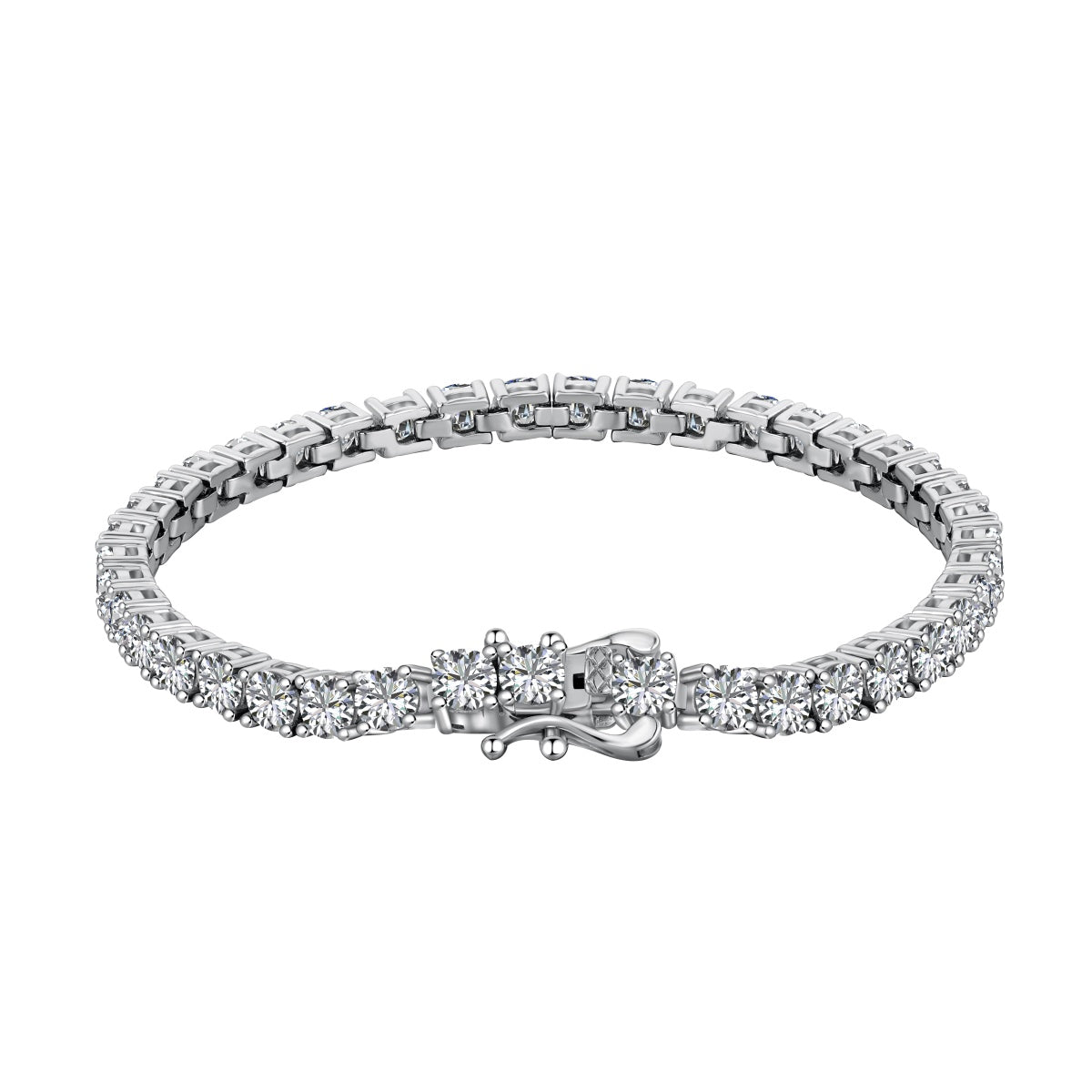[Echo Fine ]Luxurious Ornate Round Cut Tennis Bracelet