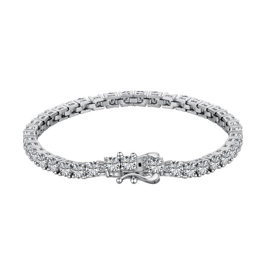 [Echo Fine ]Luxurious Ornate Round Cut Tennis Bracelet