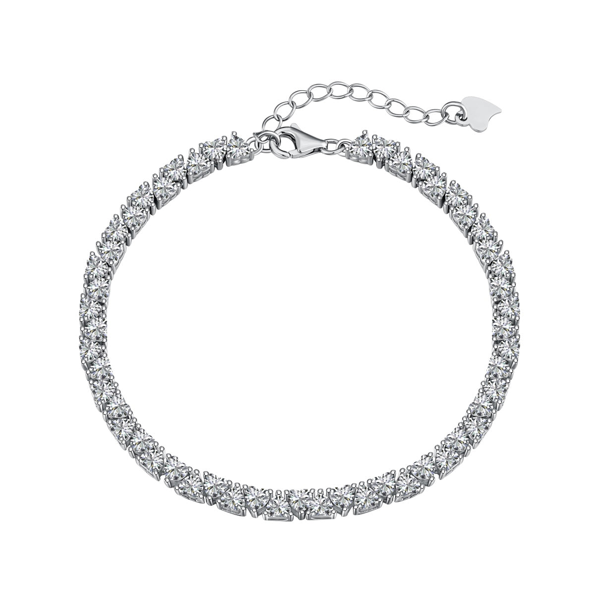 [Echo Fine ]Dazzling Romantic Heart Shape Lover Bracelet