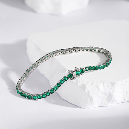 [Echo Fine ]Radiant Colorful Round Cut Party Bracelet
