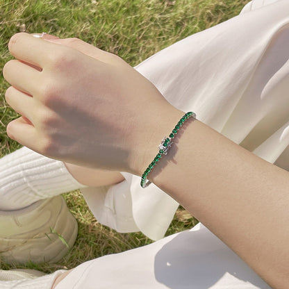 [Echo Fine ]Radiant Colorful Round Cut Party Bracelet