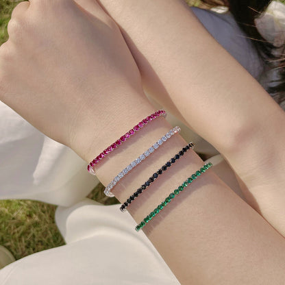 [Echo Fine ]Radiant Colorful Round Cut Party Bracelet