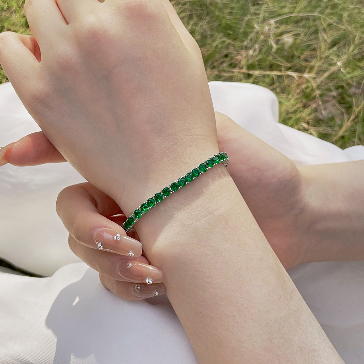 [Echo Fine ]Radiant Colorful Round Cut Party Bracelet