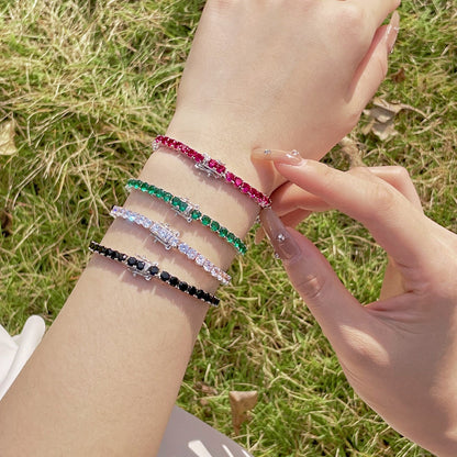 [Echo Fine ]Radiant Colorful Round Cut Party Bracelet