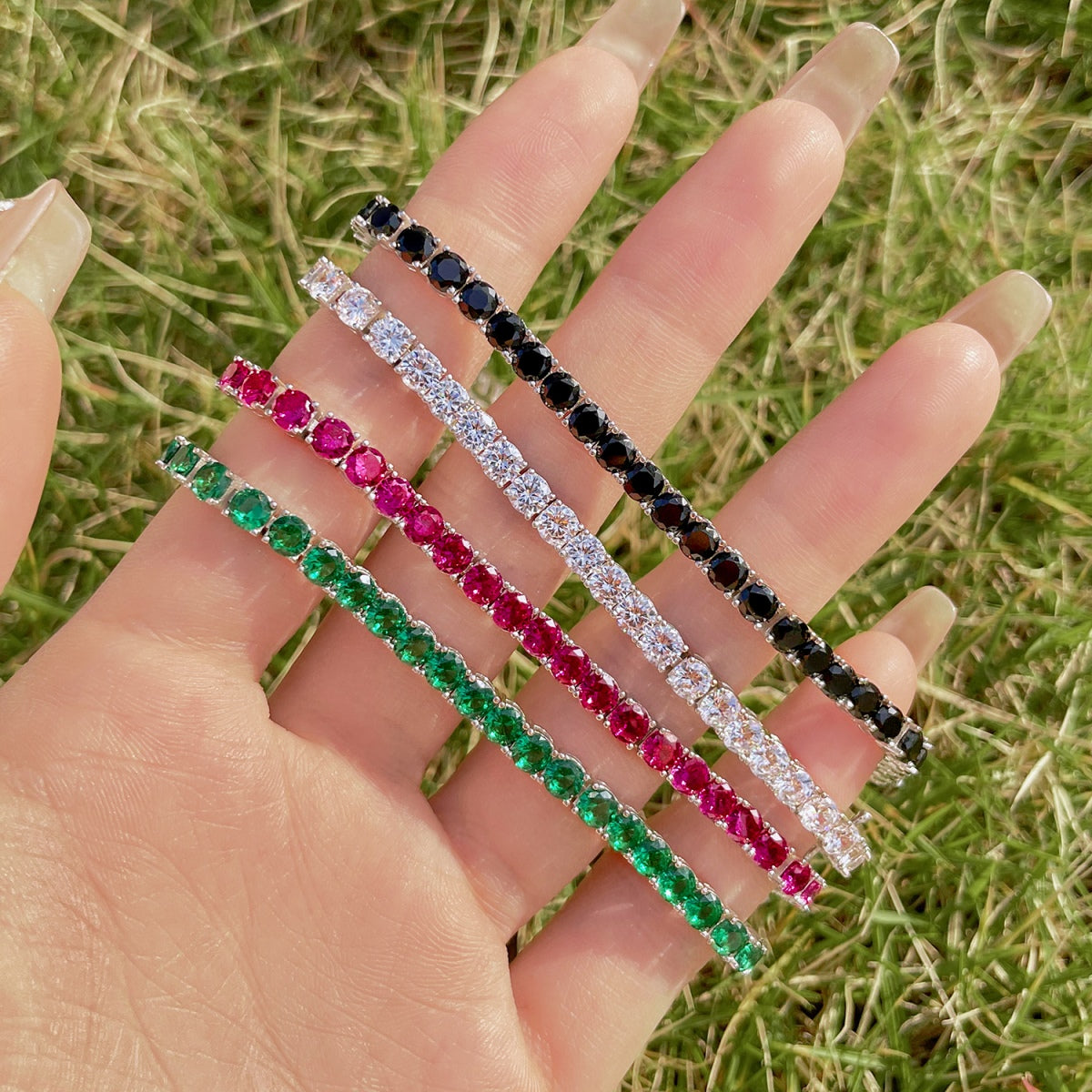 [Echo Fine ]Radiant Colorful Round Cut Party Bracelet