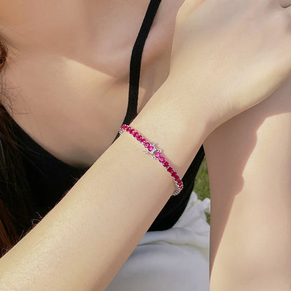 [Echo Fine ]Radiant Colorful Round Cut Party Bracelet