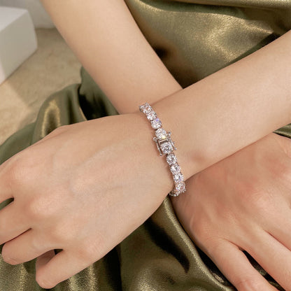 [Echo Fine ]0.75 Carat Dazzling Round Cut Wedding Bracelet