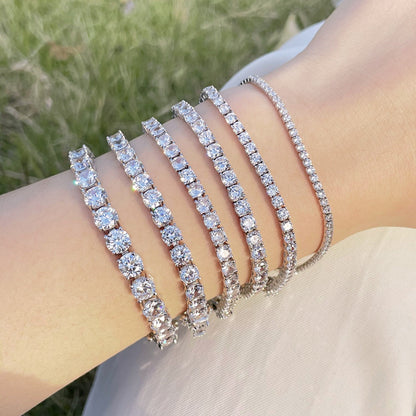 [Echo Fine ]0.75 Carat Dazzling Round Cut Wedding Bracelet