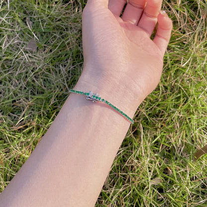 [Echo Fine ]Radiant Colorful Round Cut Party Bracelet
