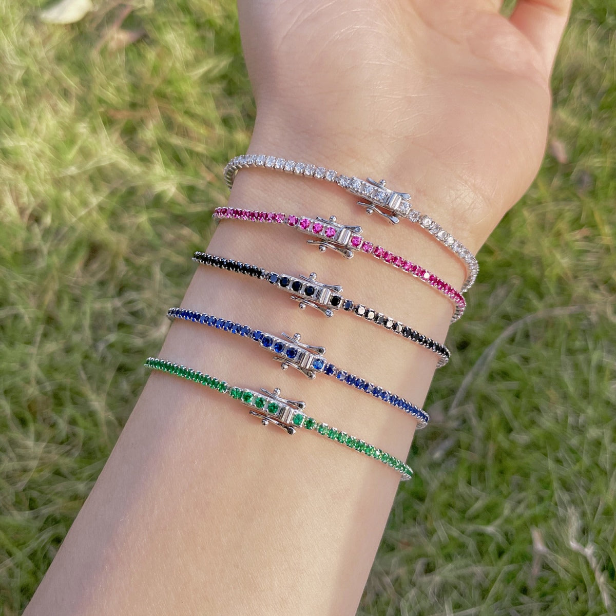 [Echo Fine ]Radiant Colorful Round Cut Party Bracelet