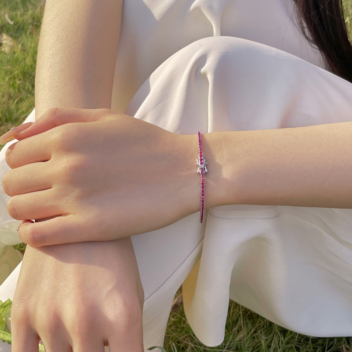 [Echo Fine ]Radiant Colorful Round Cut Party Bracelet