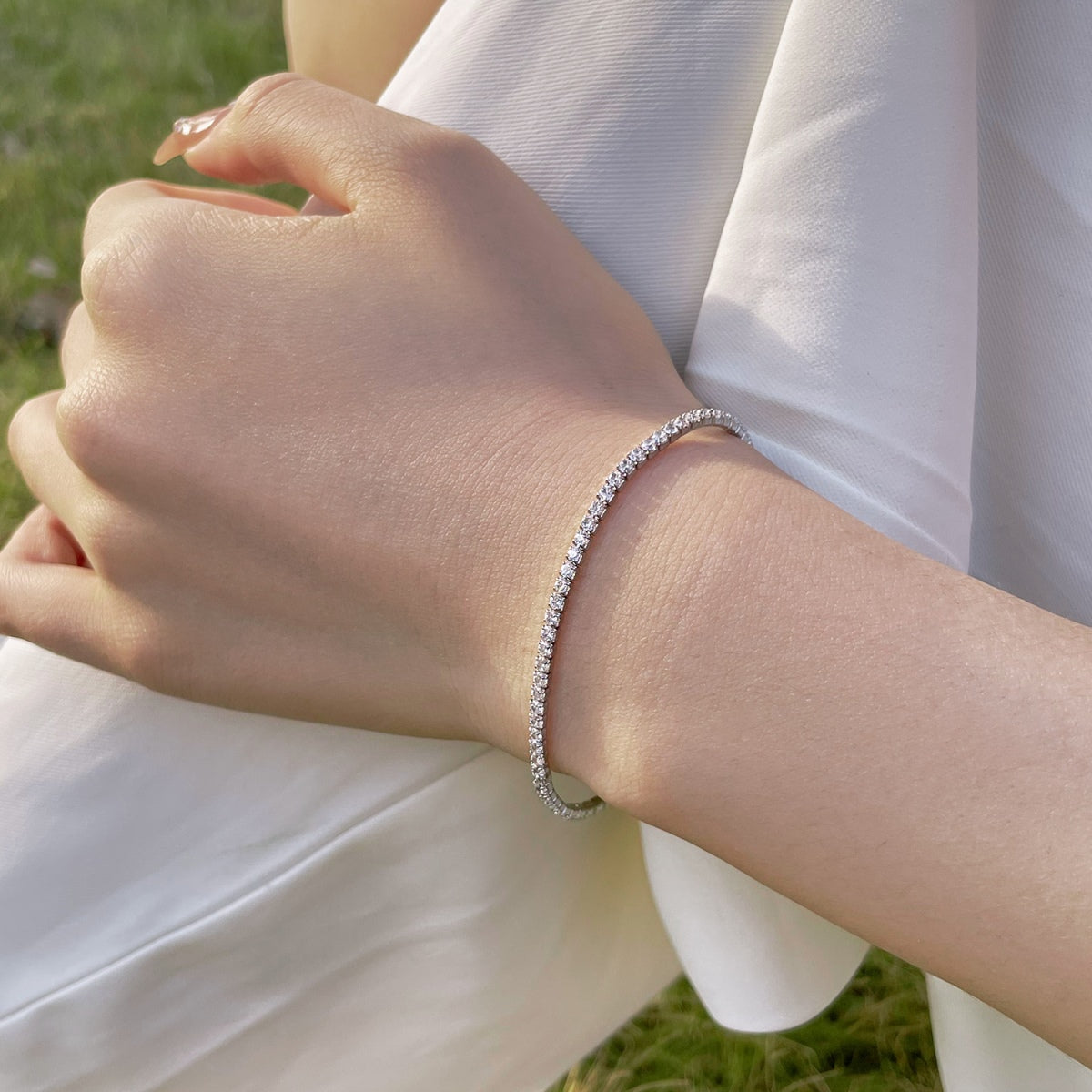 [Echo Fine ]Radiant Colorful Round Cut Party Bracelet