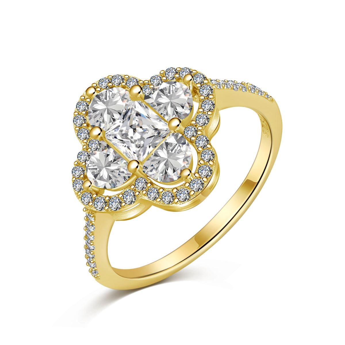 [Echo Fine ]Luxurious Eternity Flower Shape Banquet Ring